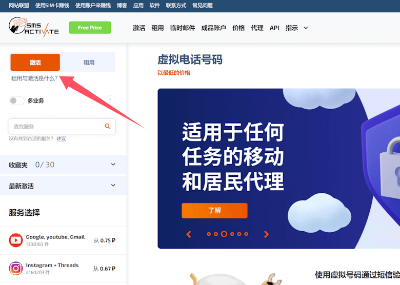 利用SMS-Activate申请国外手机号码接受验证码注册（国外验证码接收平台） - 第3张